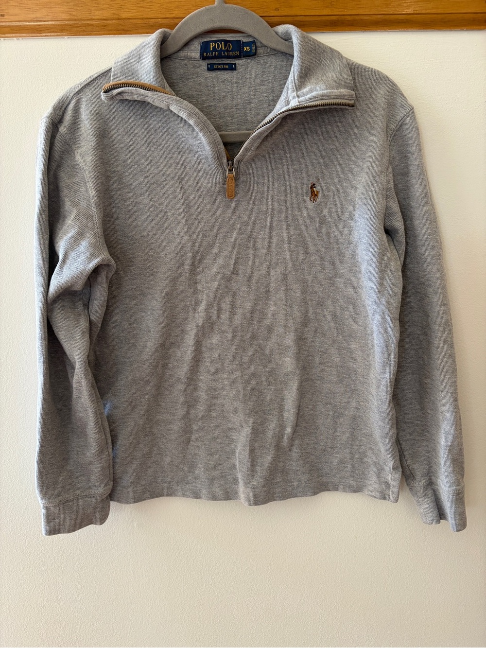 Polo Ralph Lauren Estate-Rib Quarter-Zip Pullover Andover Heather - Men’s XS